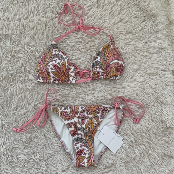 Zimmermann Other - Zimmerman brighton 2 piece triangle bikini set in paisley print
